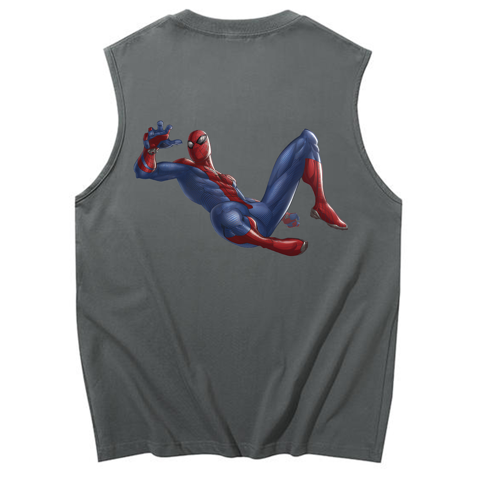（画像用） Spider Man スパイダーマン コットン100％タンクトップ（背面プリント）